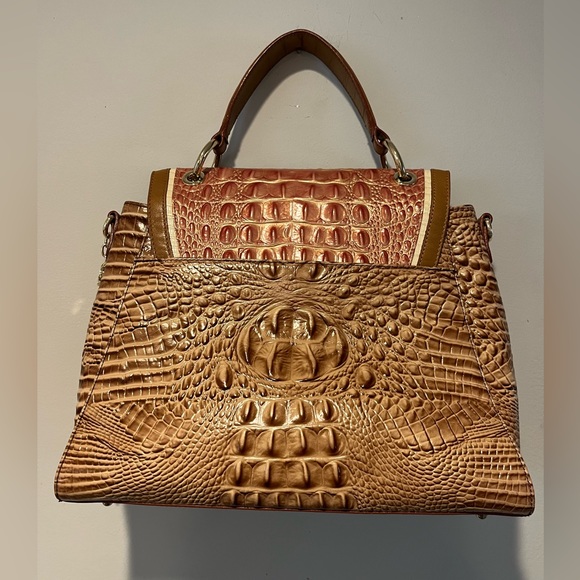 Brahmin Brinley Satchel/Shoulder Bag in Sandshell Varadero - Picture 5 of 10